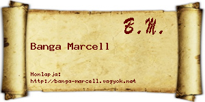 Banga Marcell névjegykártya